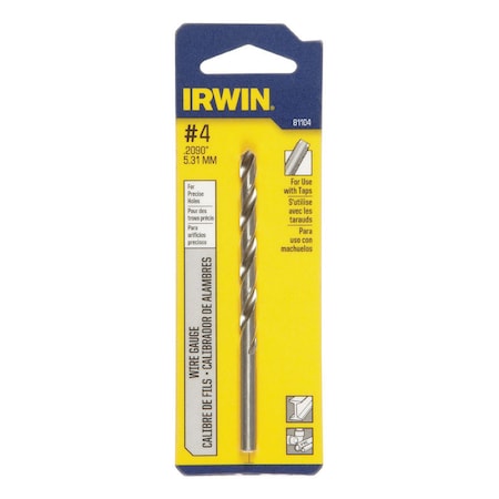 Irwin Bit Drill #4Wire Ga Cd 81104